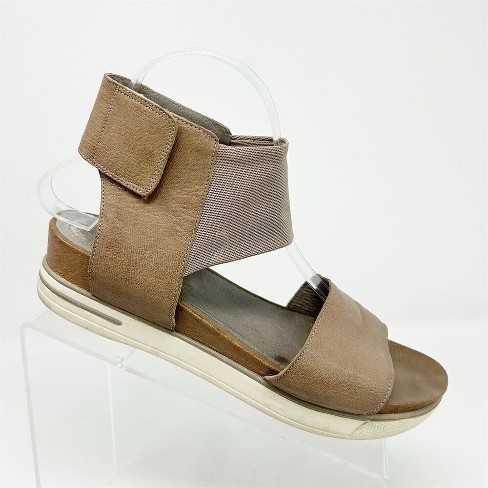 Eileen Fisher Women's Spree Sport Brown Leather Platform Sandals Size 8.5 Casual